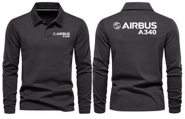 AIRBUS A340 LONG SLEEVE POLO